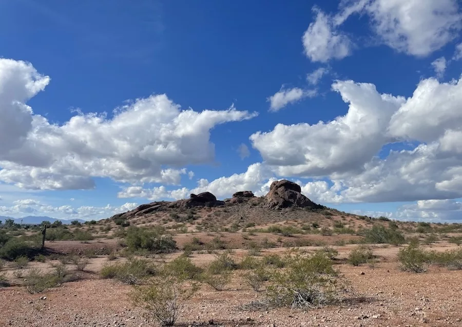 View from the trails of Papago Park and the mountains - Phoenix.