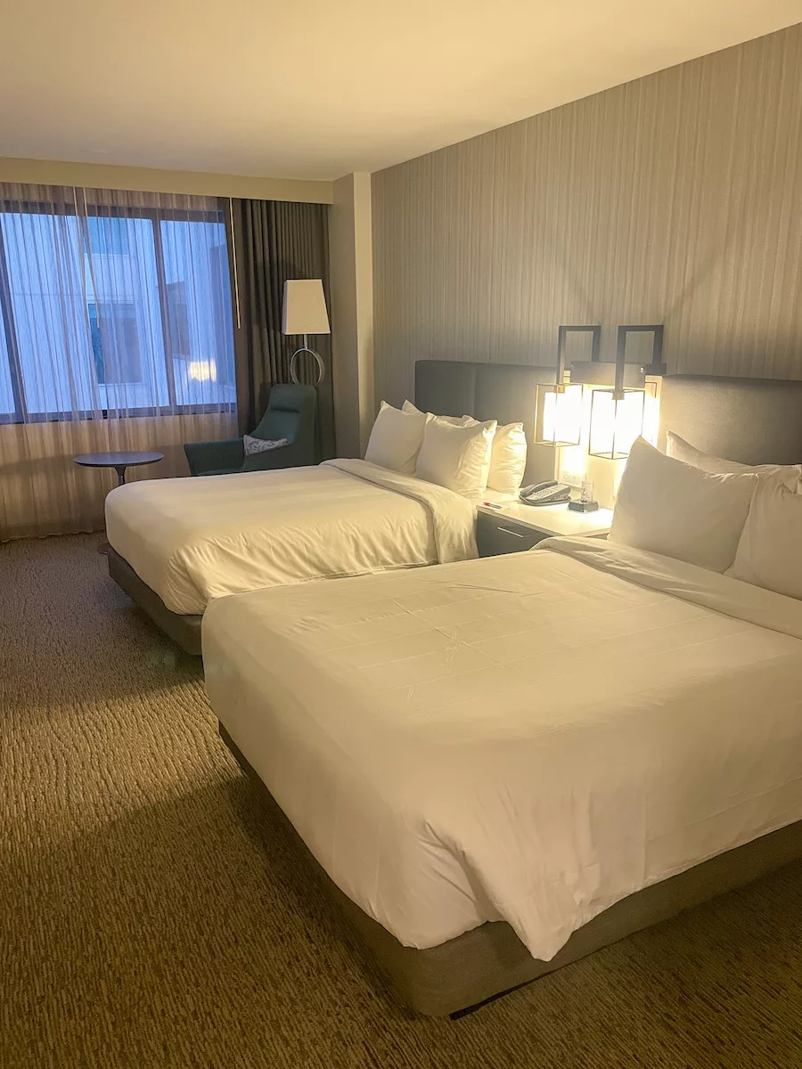 View of two beds at Washington Marriott Georgetown