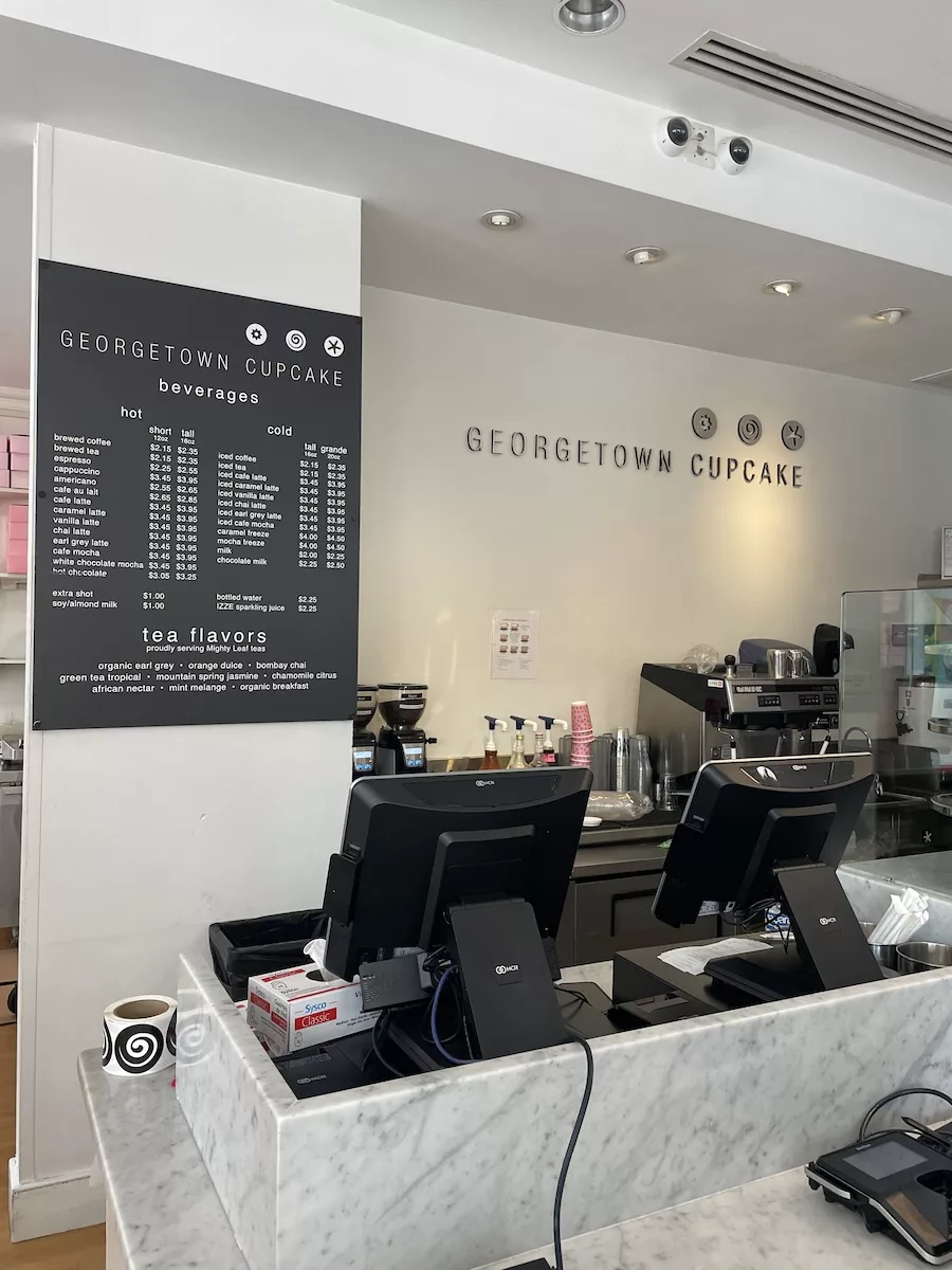 Image of cashier area at Georgetown Cupcake in Washington DC 