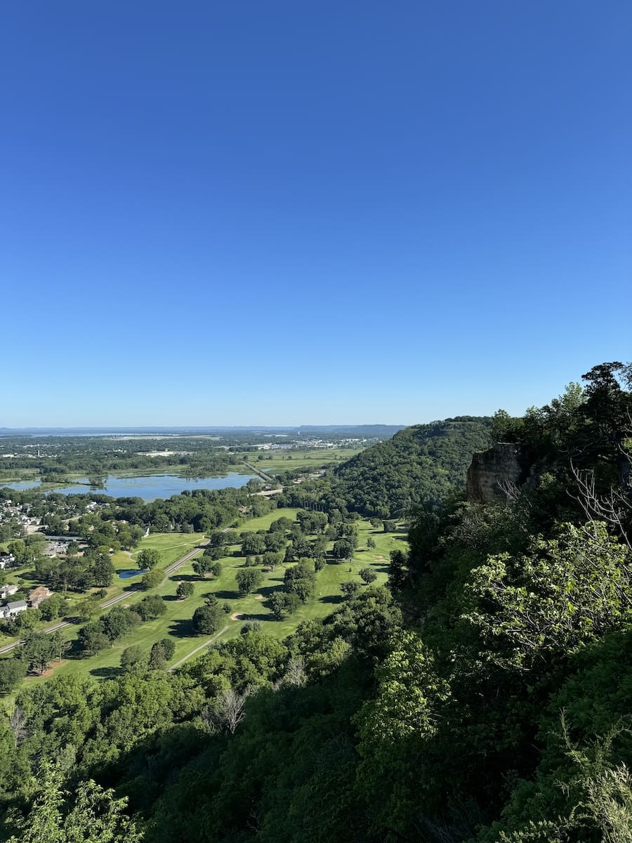 View of the Countryside from Grandad Bluff in La Crosse, WI