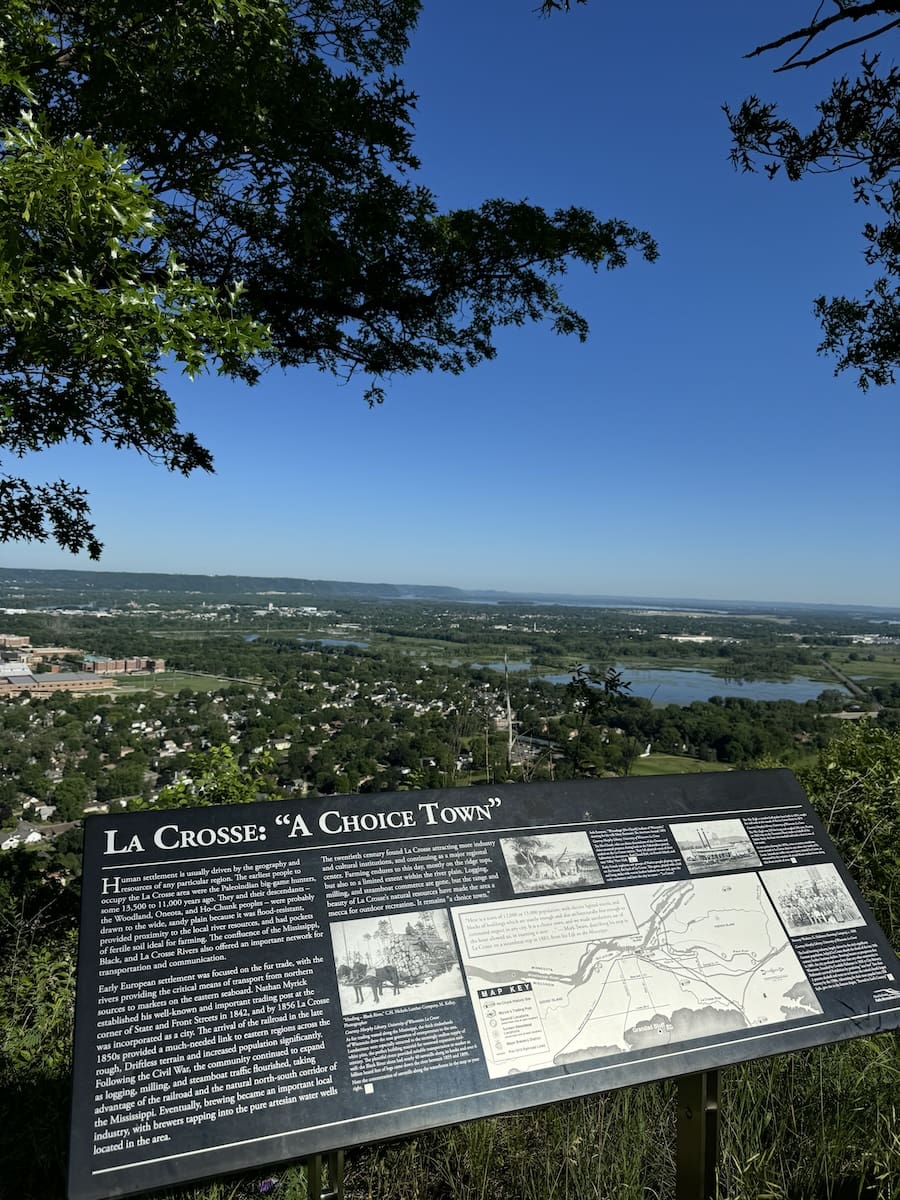 Overview of Grandad Bluff in La Crosse, WI