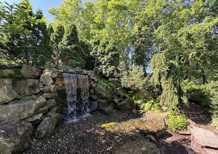 Waterfall inside the Riverside International Friendship Gardens - La Crosse, WI