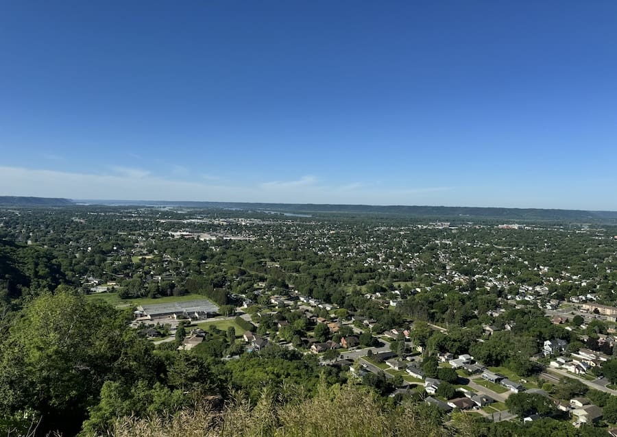 View of La Crosse from Grandad Bluff - Weekend in La Crosse, Wisconsin
