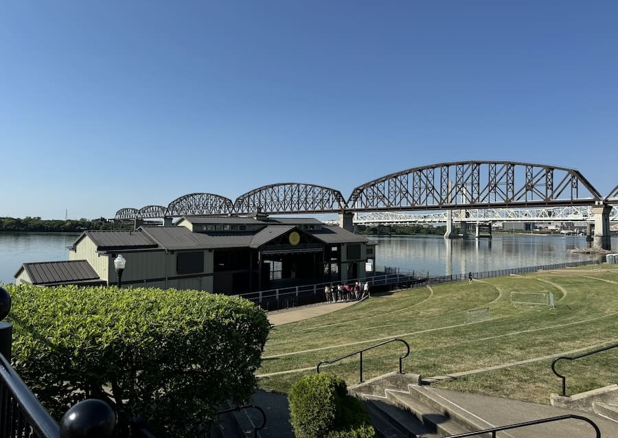 Weekend in Southern Indiana - View of Bridges over the Ohio River from Jeffersonville, Indiana