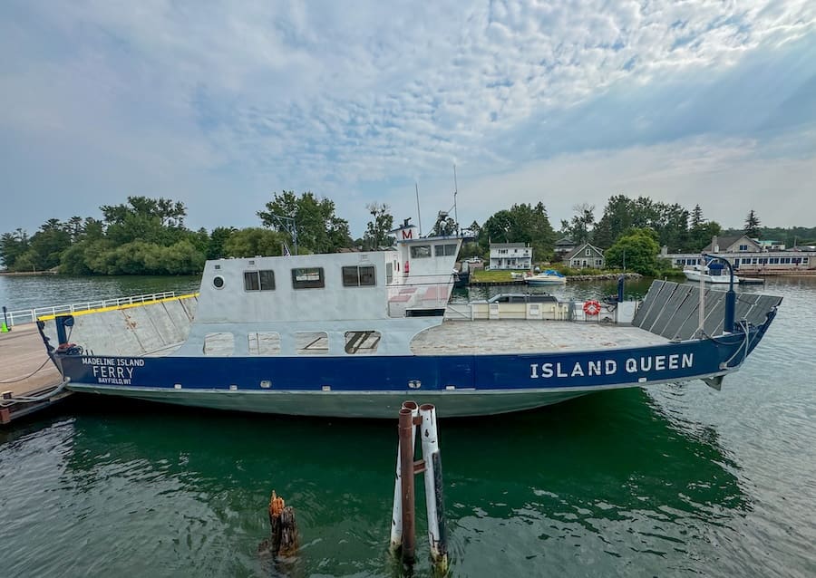 Image of the Island Queen Ferry on Madeline Island, Wisconsin