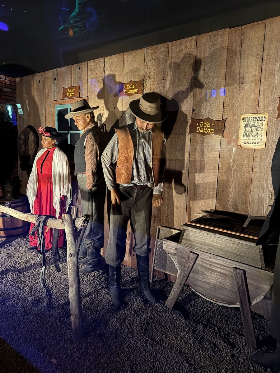 Image of a wax museum exhibit in Dodge City, Kansas