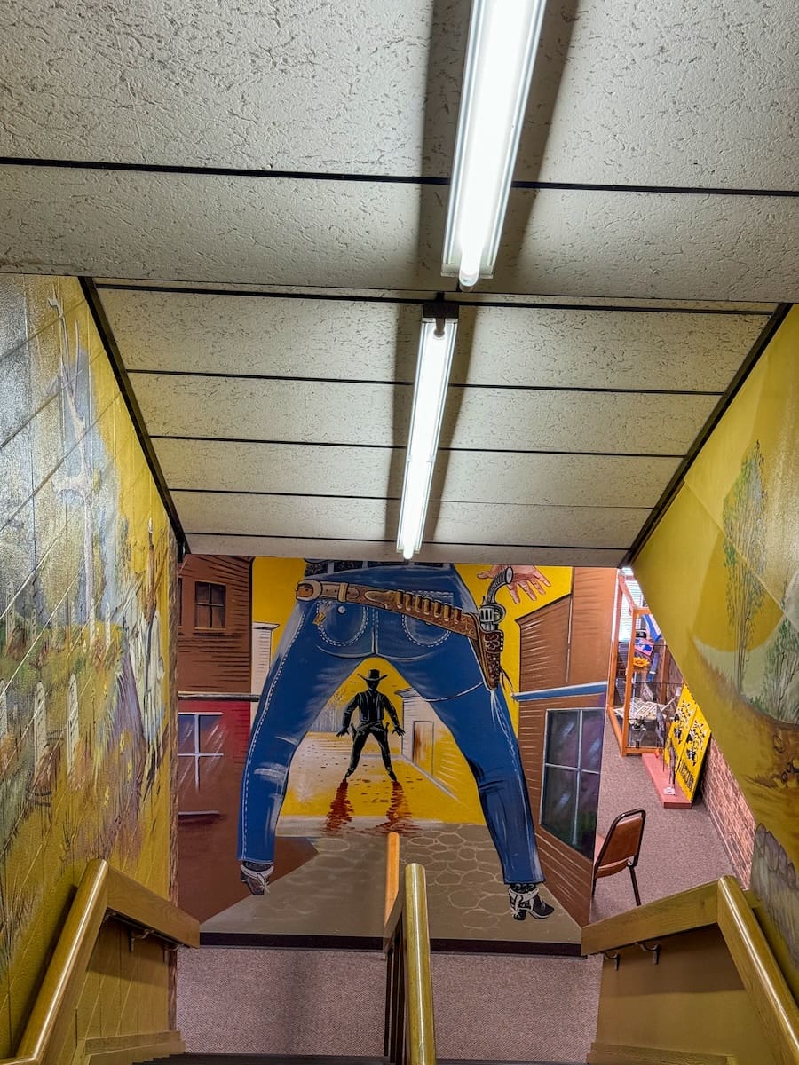 Image of a mural of a gunfighter in Southwest Kansas - Dodge City