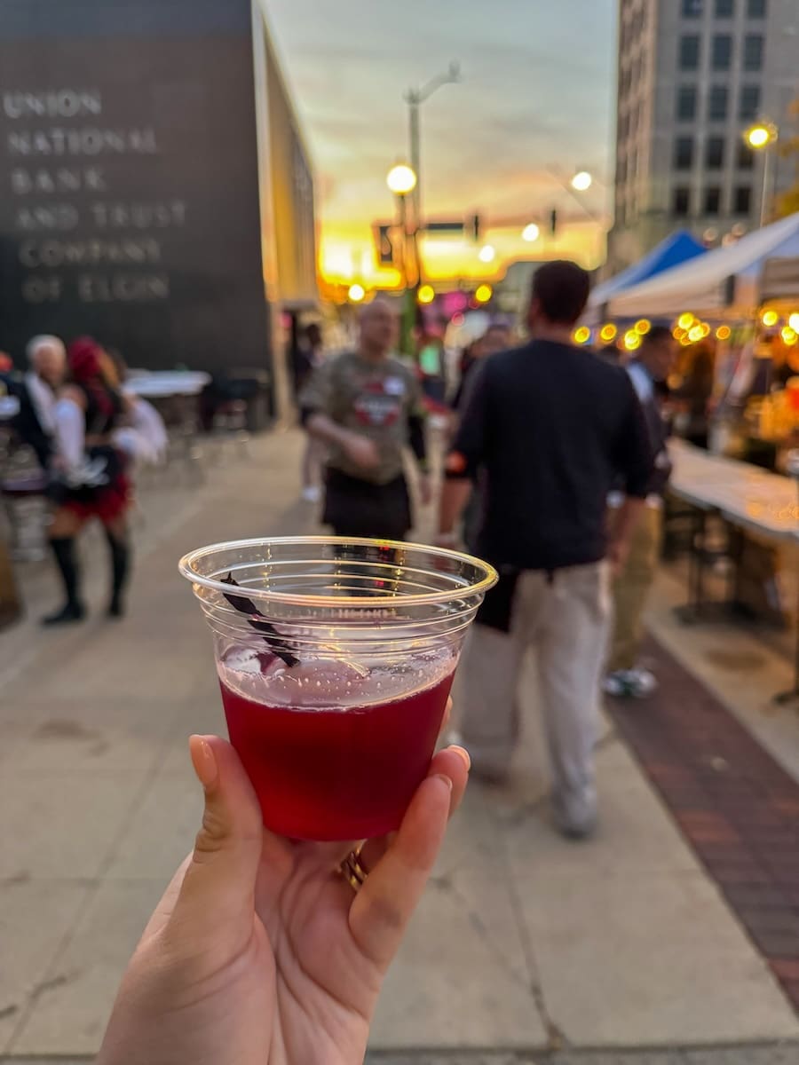 Image of a bloody eyeball martini from the Martini Room