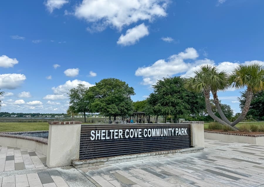 Image of welcome sign to Shelter Cove Community Park