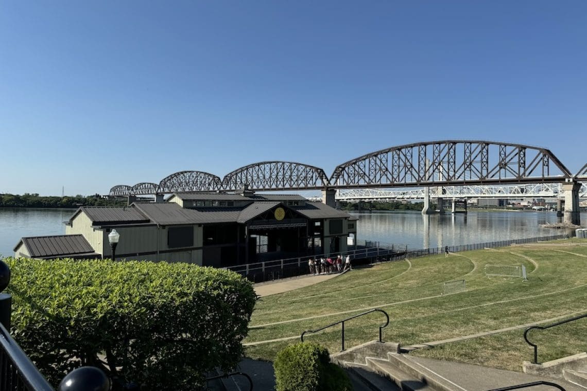 Weekend in Southern Indiana - View of Bridges over the Ohio River from Jeffersonville, Indiana