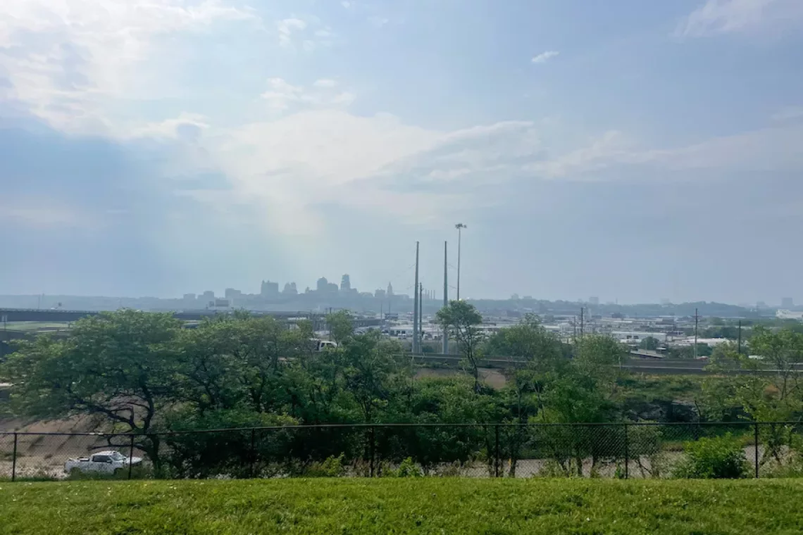 Things to do in Kansas City - View of downtown Kansas City from Strawberry hill